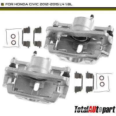 2x Pinza de freno de disco con soporte laterales delanteros para Honda Civic 2012-2015 l4 1,8 L Foto 1 de 4