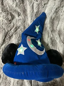 Disney Parks Mickey Mouse Fantasia Sorcerer Hat Ears Wizard Moon Stars Lights Up - Picture 1 of 9