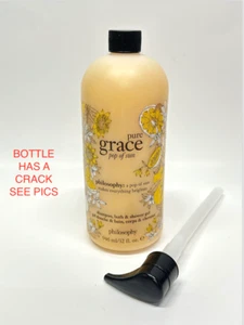 Philosophy Pure Grace Pop of Sun Shampoo Shower Gel Bubble Bath 32 oz Pump READ. - Picture 1 of 4