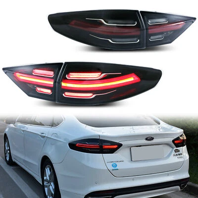 LED Tail Lights for 2013-2020 Ford Fusion Start-up Animation Rear Lamps Assembly - Image 1 of 4