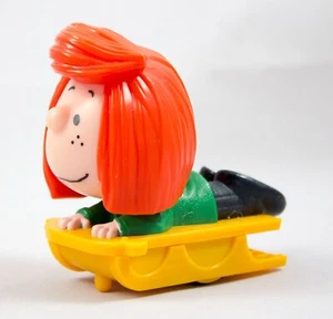 2015 McDonald's Toy #8 Peanuts The Movie Peppermint Patty on Sled Pull-Back Toy - Picture 1 of 4