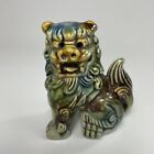 Vintage Asian Imperial Lion Dog Pottery Foo Dogs 3 3/4” Tall x 3 1/4”