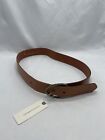 Anthropologie Twisted Oval Brown Leather Belt Women’s Size S New with Tags