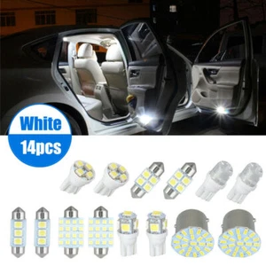 14x White Car Interior LED Light For Dome Map License Plate Lamp Accessories Kit - Picture 1 of 1