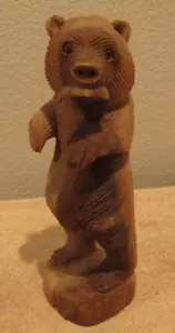 Oso de pie vintage tallado a mano de 10,5" de alto - #4 - Imagen 1 de 4