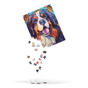 Bernese Mountain Dog Pet Dog Mom Dad Gift Jigsaw puzzle 252 pcs - Picture 1 of 1