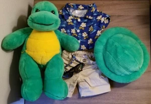 Build A Bear Trekkin Turtle Removable Shell & Shirt, Shorts Sunglasses (Retired) - Picture 1 of 10