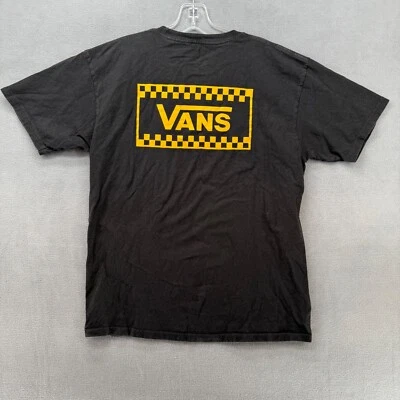 Camisa Vans Para Hombre Mediana Negra Logo Icónico Gráfico Patinador Calle Grunge Foto 1 de 4