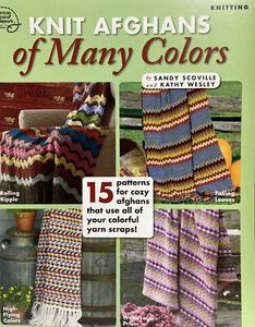Many Colors Knit Knitting Afagans 1347 American School Of Needlework Booklet - Picture 1 of 12