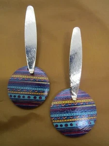 NWT Pair of Southwestern Look Pierced Earrings ~ Carol For Eva Graham ~ Unique! - Bild 1 von 5