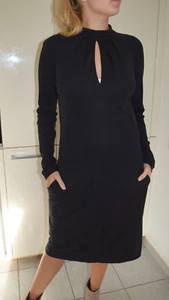 MARC CAIN Jersey Kleid N2 (36) Midi 239€ schwarz wNeu Etuikleid - Bild 1 von 14