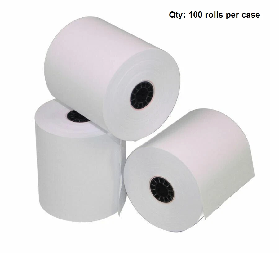 2-1/4″X 74′ 1 Ply Thermal Credit Card Paper Rolls 100 Rolls Per Case - Image 1 of 1