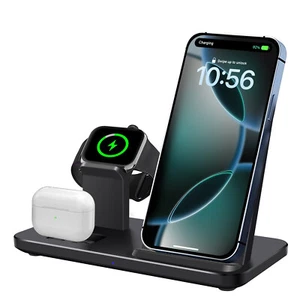 Wireless Charger Dock Charging Station 3 in 1 For Apple Watch iPhone 16 15 14 13 - Picture 1 of 26