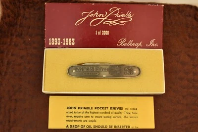 VINTAGE JOHN PRIMBLE BELKNAP INC. 1893-1983 1/2000  METAL PEN KNIFE RARE (23633) - Image 1 of 4