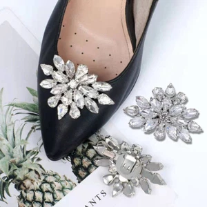 Diamante Shoe Clips Charms Buckle Bridal Shoes Decoration Jewelry Detachable 1pc - Picture 1 of 20