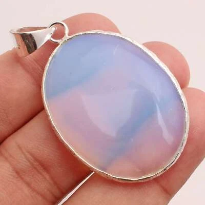 Opalit Edelstein Versilbert Handmade Anhänger Schmuck Geschenk 4.3cm P-14003 - Bild 1 von 3
