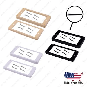 2x Anillos de pastilla Humbucker de fondo plano de plástico marco de cuello de puente de guitarra para LP SG - Imagen 1 de 13
