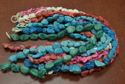 SURTIDO DE 12 HILOS DE CUENTAS DE ARCILLA TALLADA HECHAS A MANO #BD-816 Foto 1 de 2