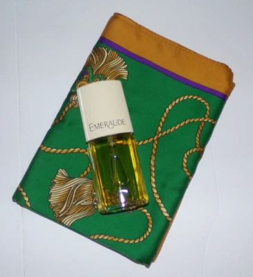 Conjunto de cachecol vintage Emeraude 0,8 oz spray colônia e Itália novo - Imagem 1 de 4