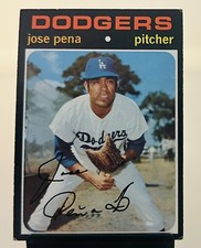 1971 topps baseball card #693 Los Angeles Dodgers Jose Pena fair condition 