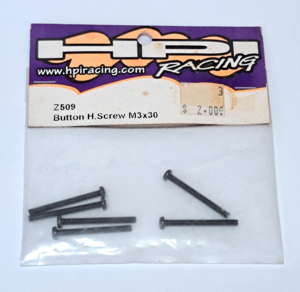 HPI Racing RC Original Replacement Part #Z509 Button Head Screw M3x30mm 6pc NOS - Image 1 of 1