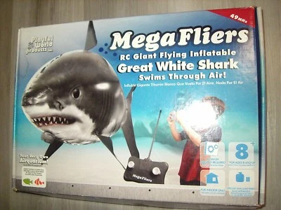 Mega Fliers R/C Great White Flying Shark & air swimmer helium tank used in box - Image 1 of 4