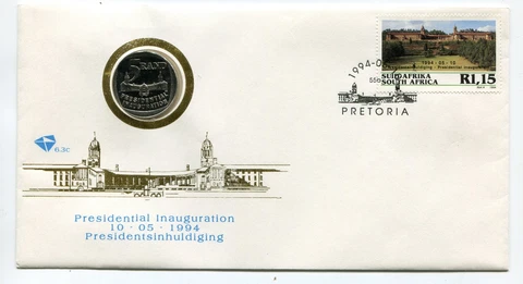 South Africa Nelson Mandela Presidential Inauguration 1994 Fdc 6.3 C Proof 5R B Cover