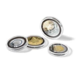 Pack of 10 round circular ULTRA coin capsules black foam intercept inserts