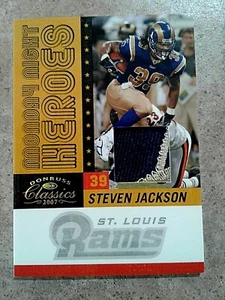 Steven Jackson RAMS 2007 Donruss Classics MN Heroes Prime 2 FARBE Patch 25/25 $ - Bild 1 von 2