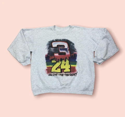 VTG Jeff Gordon Dale Earnhardt Run With The Best Or Die Like The Rest Sweater Cover