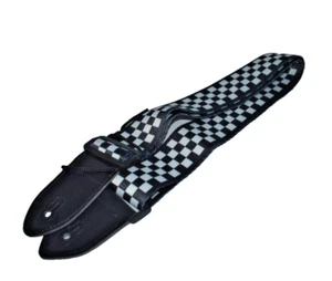 Checkerd Heavy Duty Guitar Strap Bass Acoustic Electric Adjustable - Picture 1 of 2
