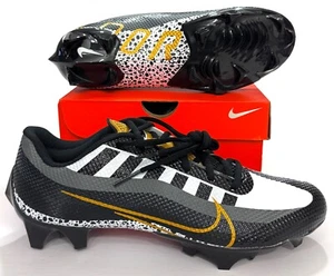 Nike Vapor Edge Speed 360 Black Gold White Cleats DQ5110-002 Sz 10 - Picture 1 of 5