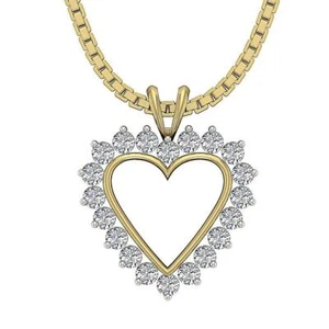 Solitaire Pendant Necklace SI JK 1.02Ct Oval Cut Diamond 14K Gold Semi Bezel Set - Picture 1 of 6