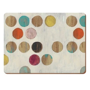 4er Set Tischsets, Platzsets RETRO SPOTS Punkte Kork 40x29cm Creative Tops - Bild 1 von 5