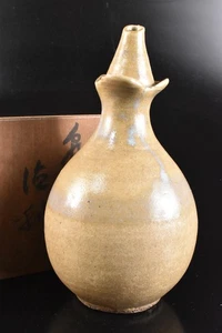 U527: XF Korean Li Dynasty Celadon Shapely FLOWER VASE Ikebana - Picture 1 of 9