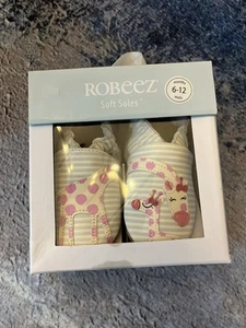 Robeez Reach For the Stars Giraffe Soft Soles Baby Shoes Moccasins 6-12 Mo NEW - Picture 1 of 7