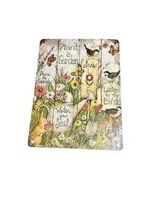 NEW wood sign home decor novelty hanging plants garden flowers - Picture 1 of 3