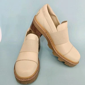 Sorel Joan Now Classic Loafer Bleached Ceramic Gum NL5036-165 Women's 8 Platform - Imagen 1 de 10