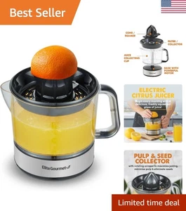Whisper-Quiet Electric Citrus Juicer - 24oz Capacity with Easy Cleanup Features - Picture 1 of 9