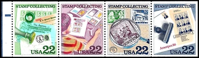 STAMP COLLECTING US #2198-2201 COMMEMORATING PHILATELY MNH 44c SET OF 4 STAMPS - Image 1 of 4