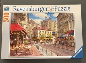 RAVENSBURGER PUZZLE 500 Pieces “Quaint Shops” No. 141166 COMPLETE Great Cond. - Picture 1 of 3