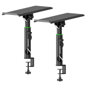 Pair of Studio Monitor Stands Desk Clamp Speaker Stands 0-12°Tilt Height Adju... - Picture 1 of 7