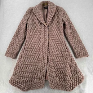 GIORGIO ARMANI Women's Wool Single Breasted Coat Jacket Collared Pink Size 46 - Picture 1 of 11