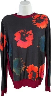 Marni Women’s Red Floral Long Sleeve Thin Knit Sweater - 44/US M - Image 1 of 3