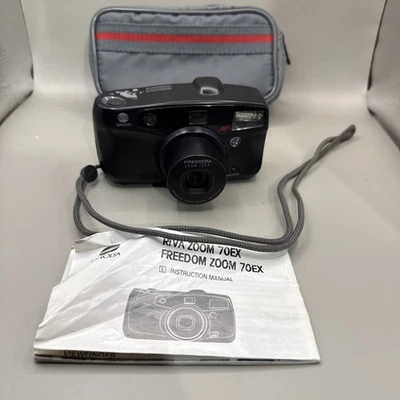 Minolta Freedom Zoom 70EX Point & Shoot 35mm Film Camera w/ Case & Manual Tested - Image 1 of 4