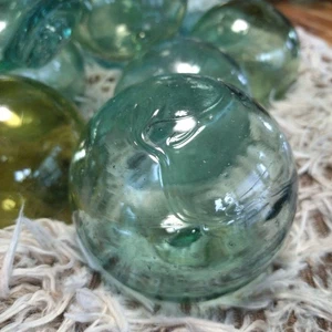 Grupo Lote de 15 Flotadores Red de Pesca Redonda de Vidrio Japonés Usados - Imagen 1 de 10