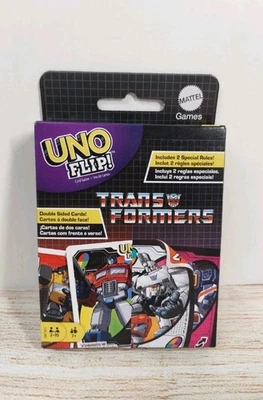 Baraja de cartas Uno Flip TRANSFORMERS HXJ49 Edad 7+ 2-10 jugadores Foto 1 de 4