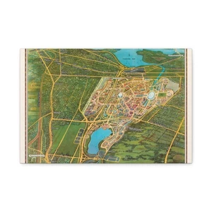 Map of the 1939 New York World's Fair and Approaches - Canvas Print - Picture 1 of 13