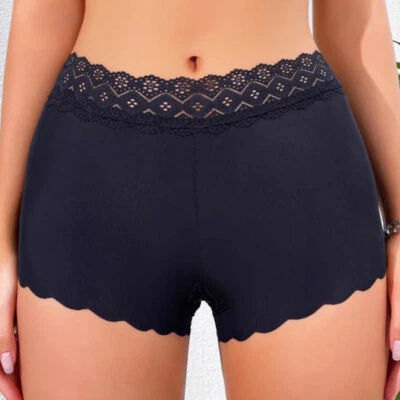 4 Packs Lot Sex Womens Boyshorts Panties Lace Underwear Boxer Shorts Lingeries - Image 1 of 4