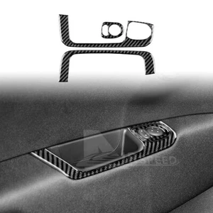 Adhesivo botón interruptor ventana fibra carbono negro para Fiat 500 Abarth 595 - Imagen 1 de 8